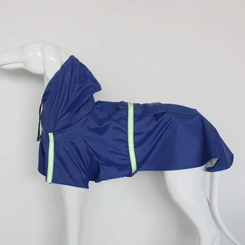 Chubasquero para perro con capucha — Impermeable y reflectante