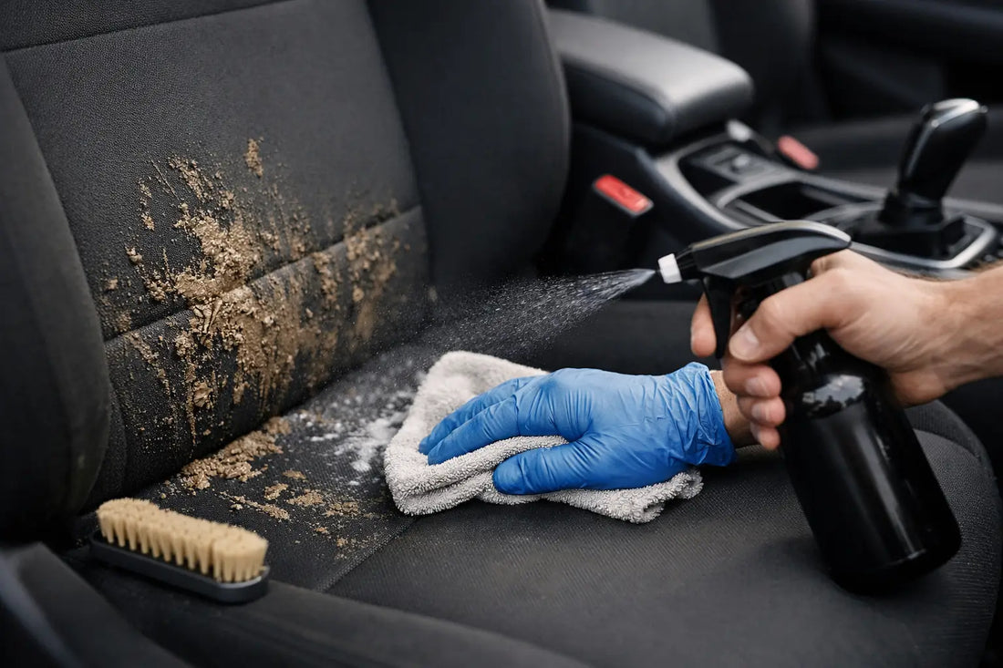 Cómo quitar manchas de barro del asiento del coche