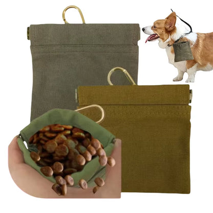 Bolsa de viaje para premios y comida de perro — Lona con cierre automático