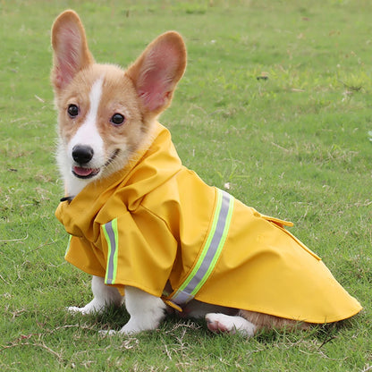 Chubasquero para perro con capucha — Impermeable y reflectante