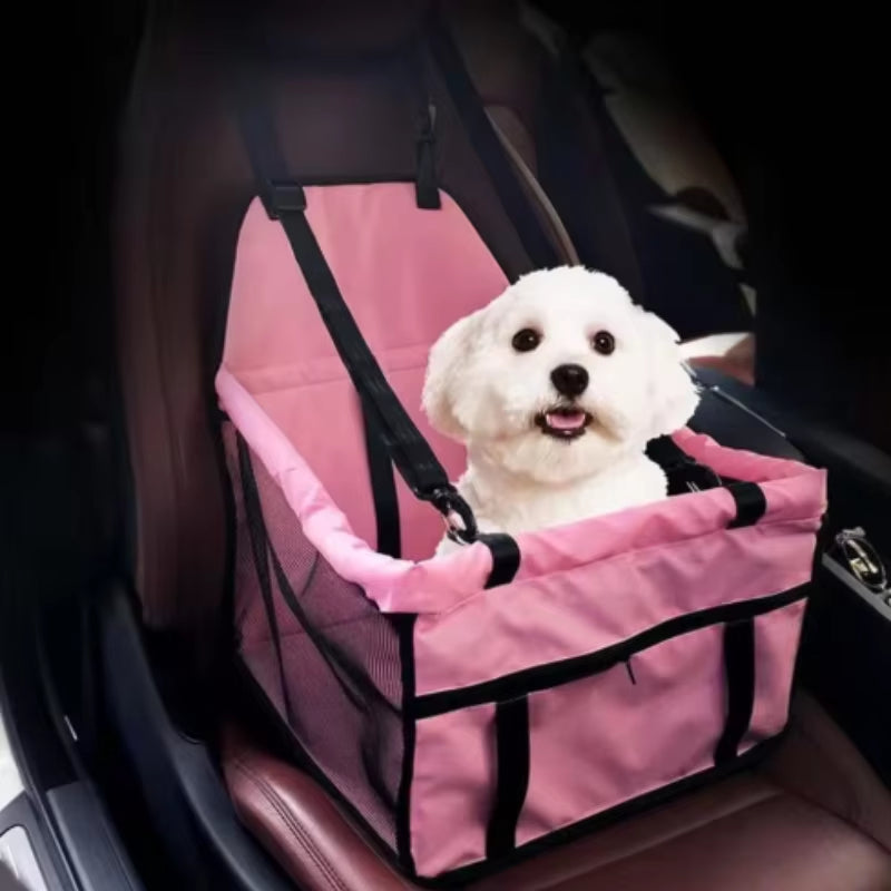 Asiento elevado de coche para perro pequeño — Plegable y estable