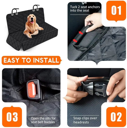 Hamaca de coche para perro — Impermeable, para el asiento trasero