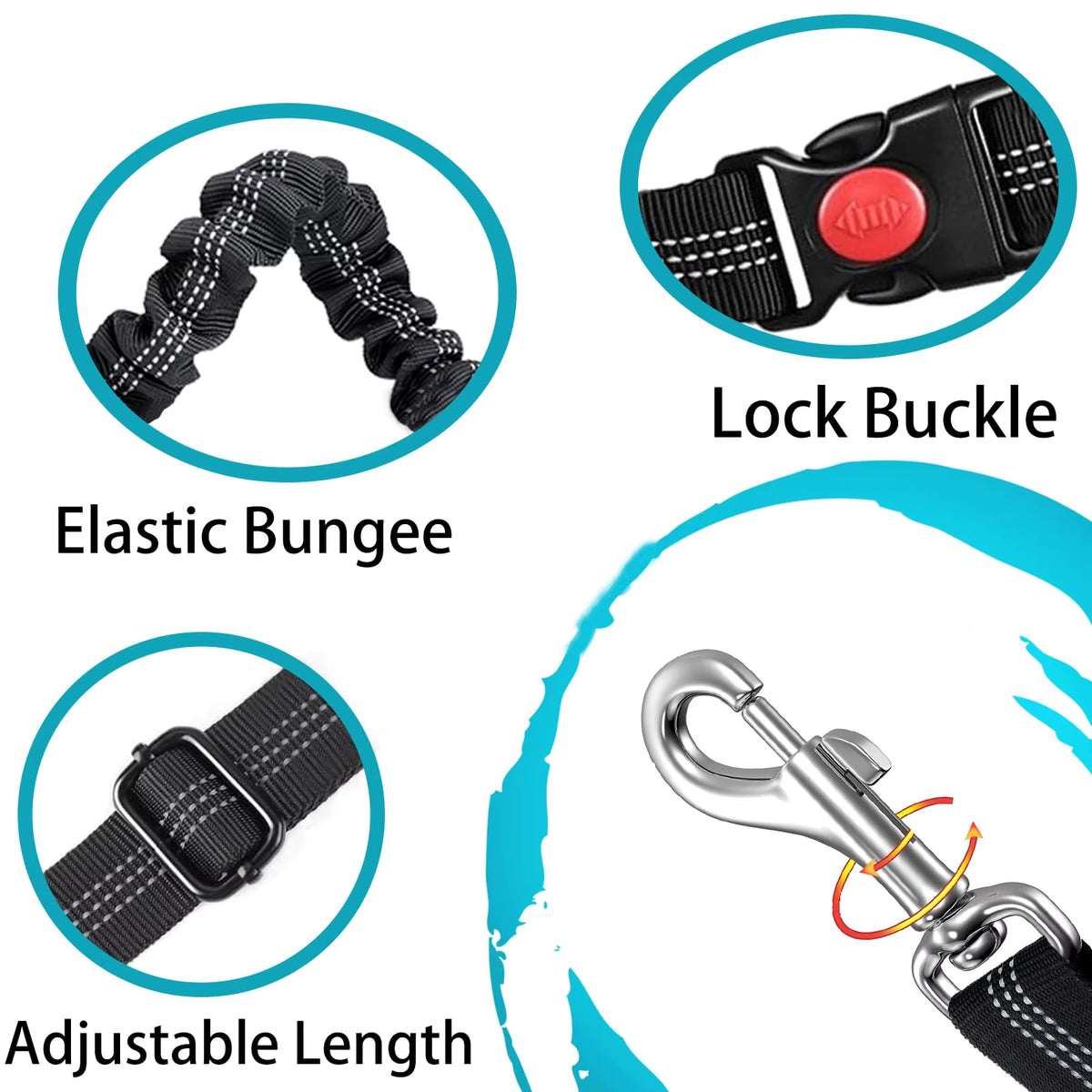 Cinturón de seguridad para perro — Nylon reforzado y longitud ajustable