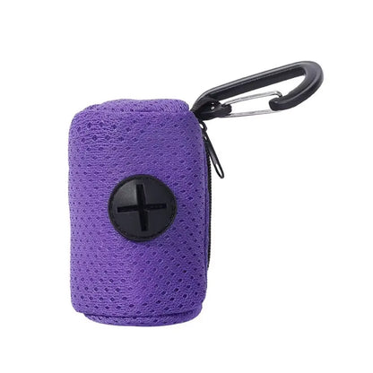 Dispensador de bolsas para perro con mosquetón — Malla ligera