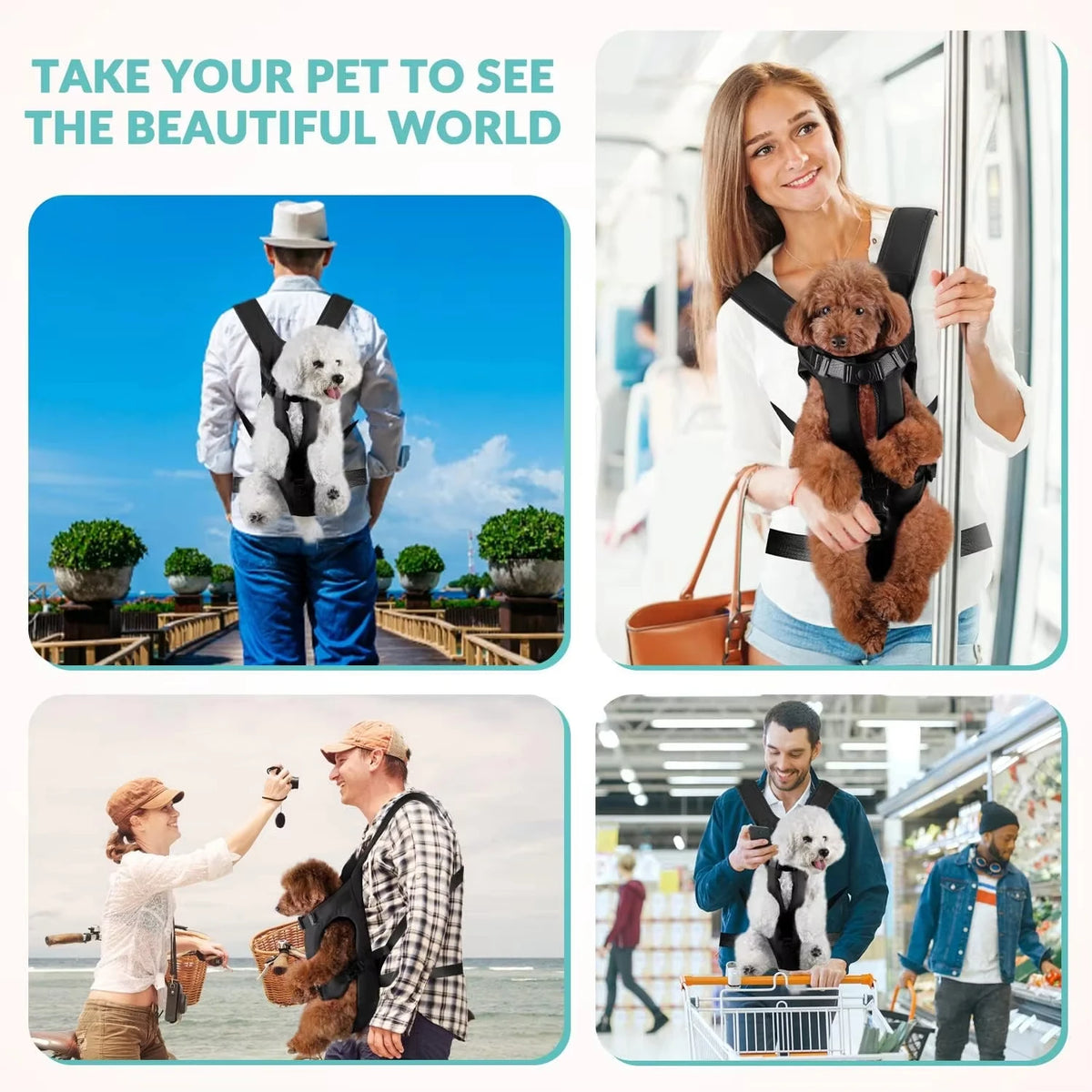 Mochila transportadora para perro — Acolchada y transpirable