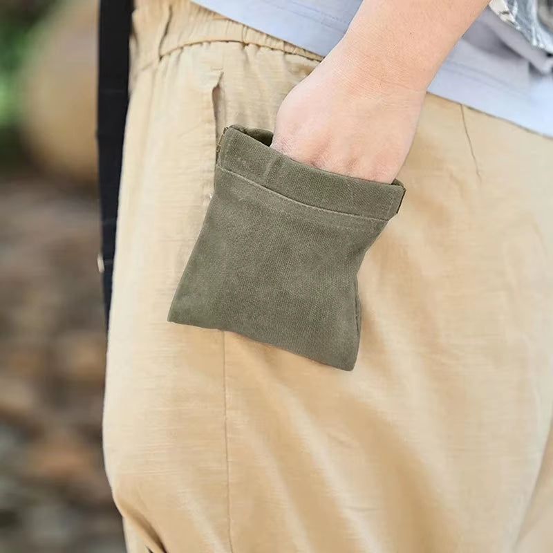 Bolsa de viaje para premios y comida de perro — Lona con cierre automático