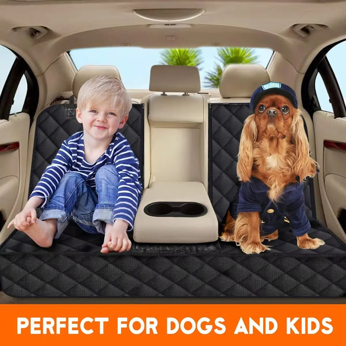 Hamaca de coche para perro — Impermeable, para el asiento trasero
