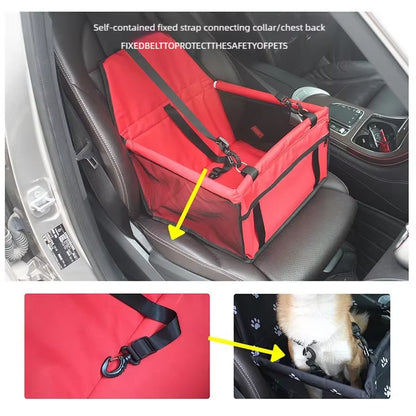 Asiento elevado de coche para perro pequeño — Plegable y estable