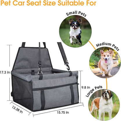 Asiento elevado de coche para perro pequeño — Plegable y estable
