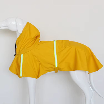 Chubasquero para perro con capucha — Impermeable y reflectante