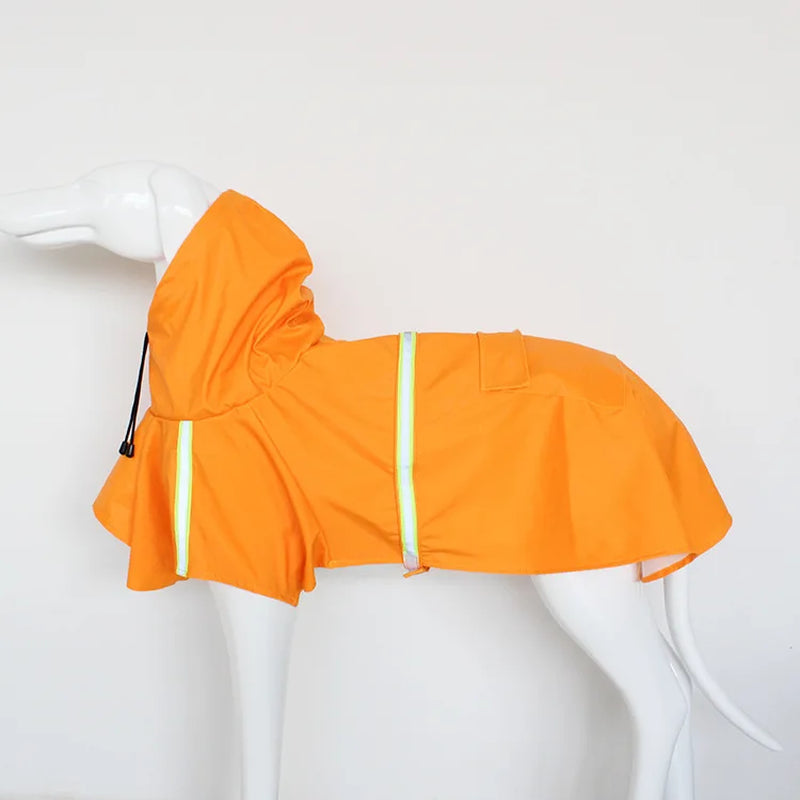 Chubasquero para perro con capucha — Impermeable y reflectante